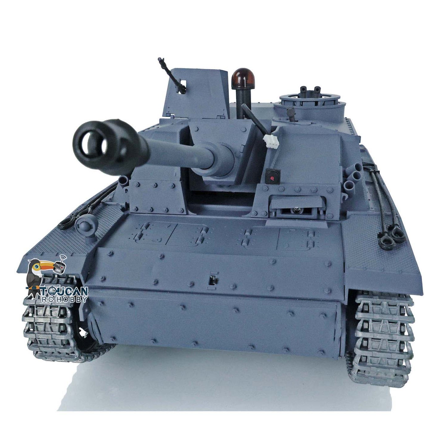 US Stock Henglong 1/16 7.0 3868 PRO German Stug III RTR RC Tank Smoke IR BB 340 Degrees Turret Sound Light Metal Tracks Drive Wheels Model