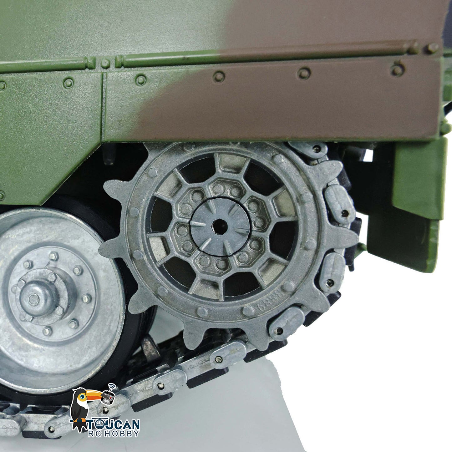 Henglong 1/16 TK7.0 Leopard2A6 RTR RC Tank 3889 with Barrel Recoil BB IR Smoke Metal Single Rubber Tracks Gearbox Sprockets Idlers Road Wheels