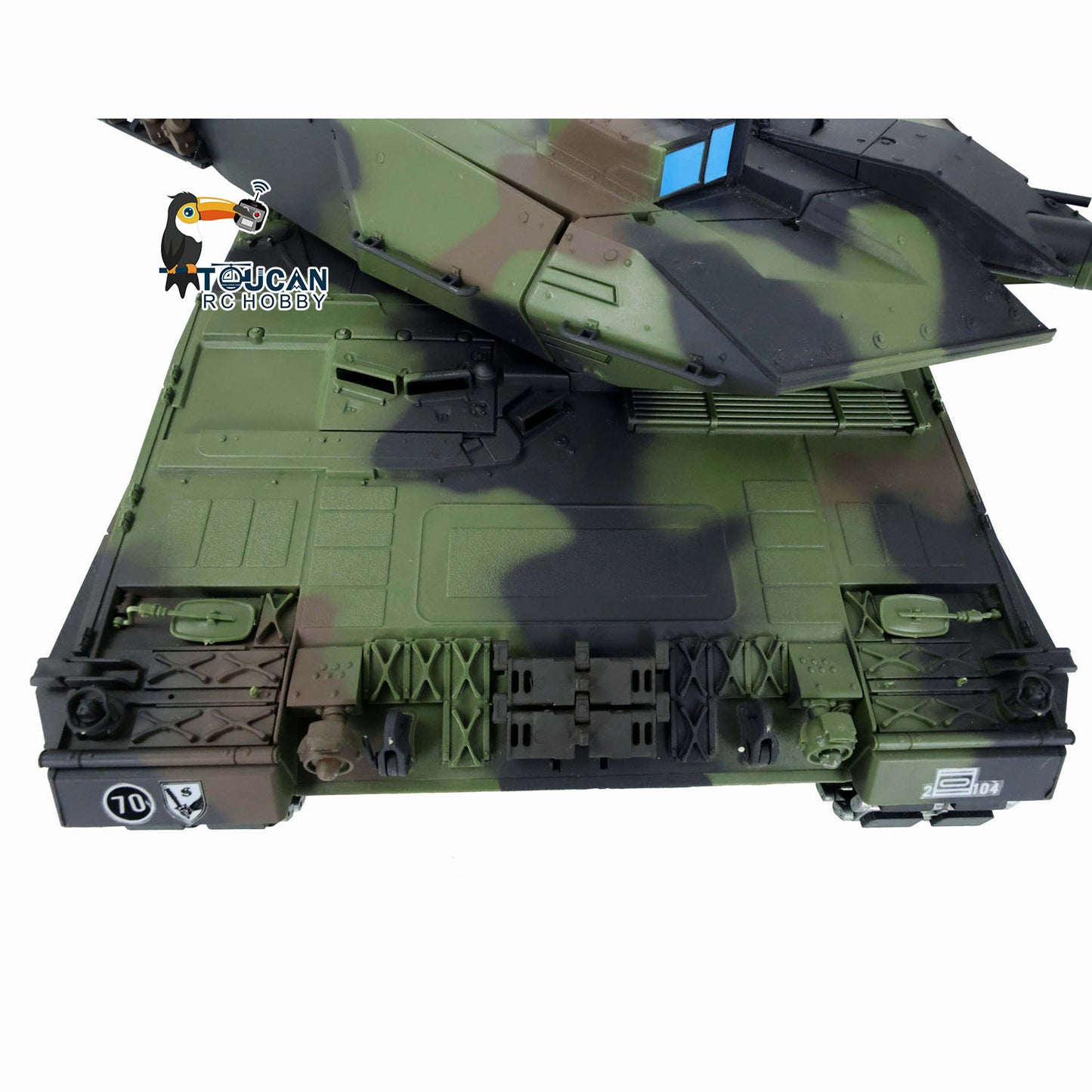 Henglong 1/16 TK7.0 Leopard2A6 RTR RC Tank 3889 with Barrel Recoil BB IR Smoke Metal Single Rubber Tracks Gearbox Sprockets Idlers Road Wheels