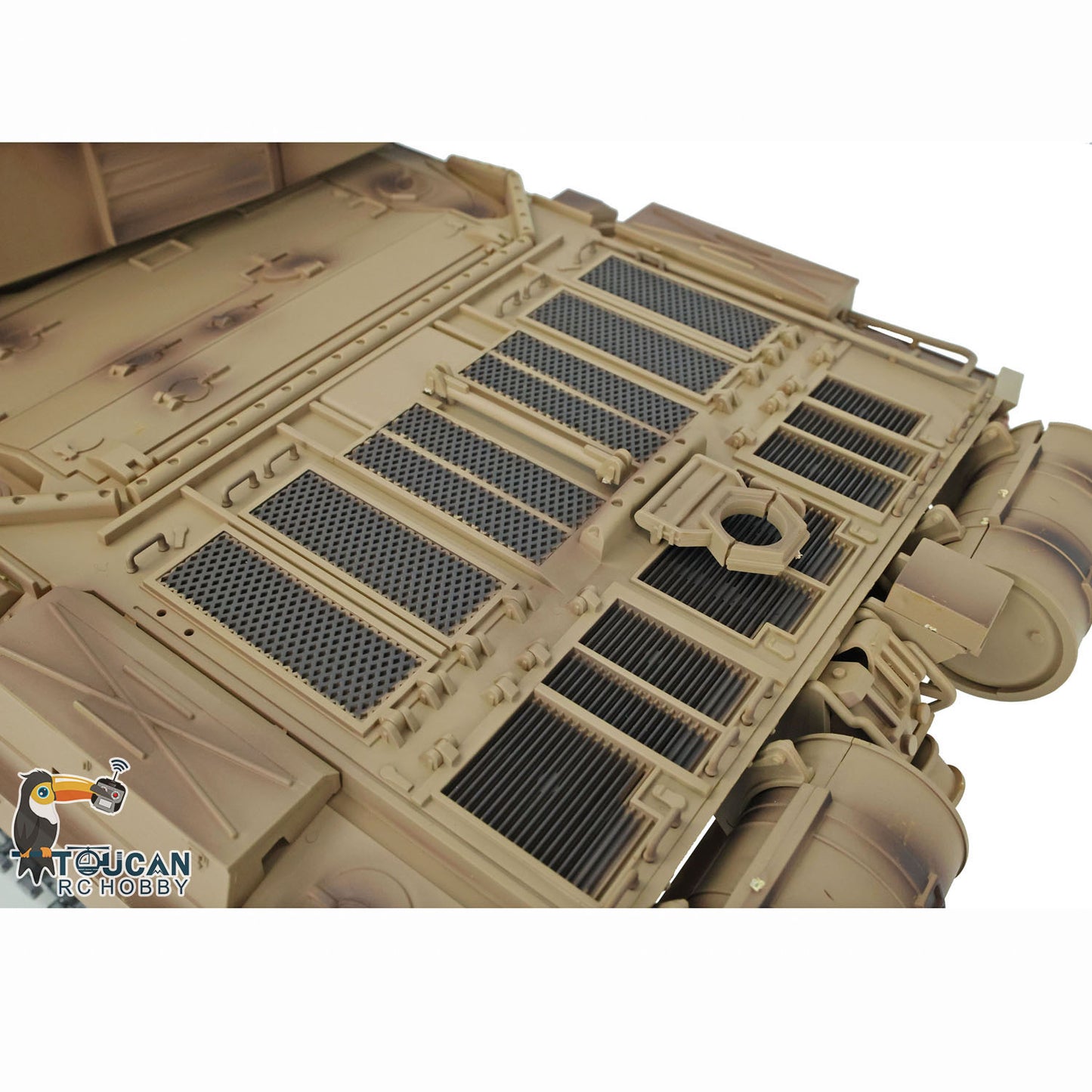 2.4G Henglong 1/16 7.0 Challenger II 3908 RTR RC Tank Military Vehicle BB IR Smoke Sound 360 Degree Turret Metal Tracks Drive Road Idler Wheels