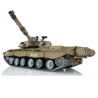 2.4G Henglong 1/16 7.0 Challenger II 3908 RTR RC Tank Military Vehicle BB IR Smoke Sound 360 Degree Turret Metal Tracks Drive Road Idler Wheels