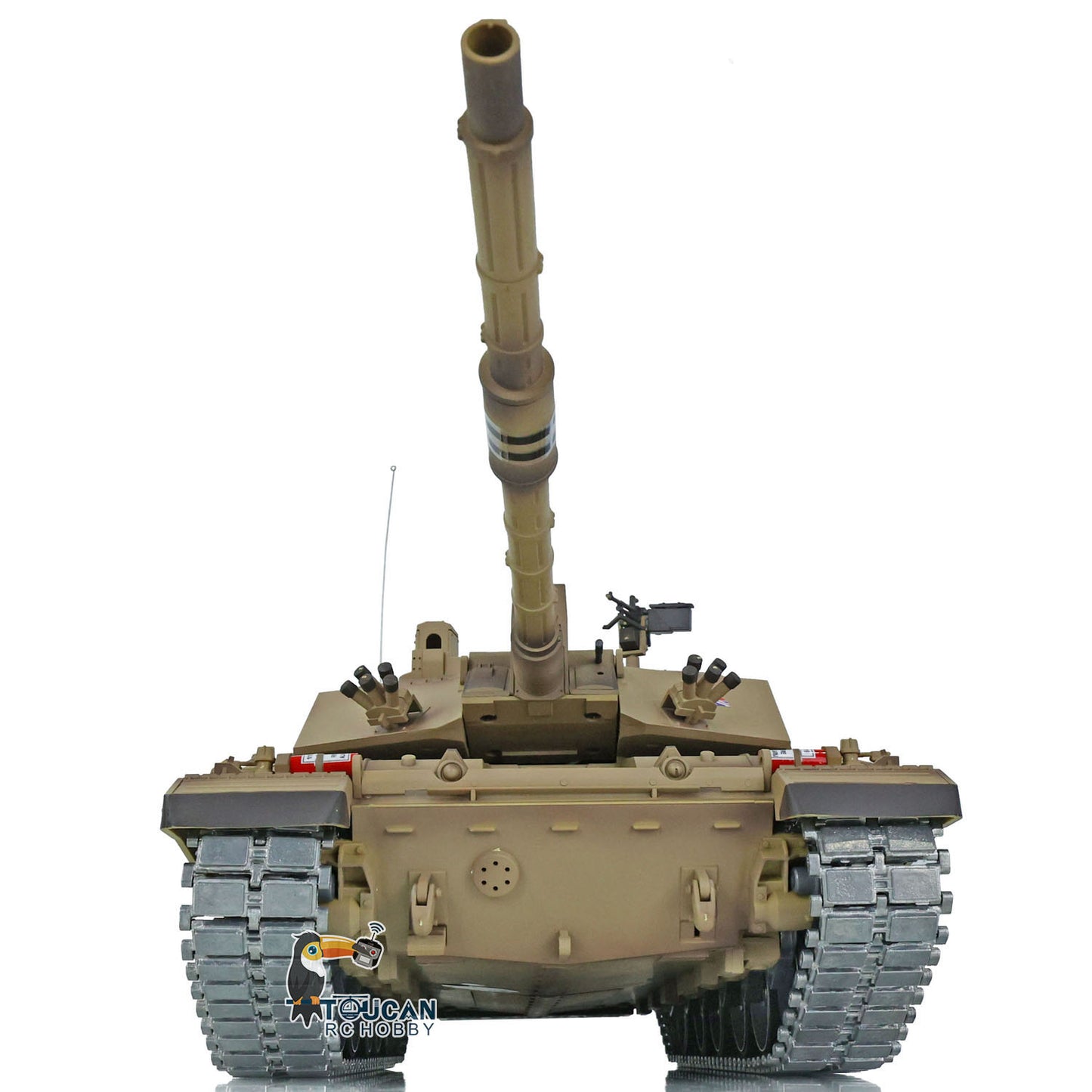 2.4G Henglong 1/16 7.0 Challenger II 3908 RTR RC Tank Military Vehicle BB IR Smoke Sound 360 Degree Turret Metal Tracks Drive Road Idler Wheels