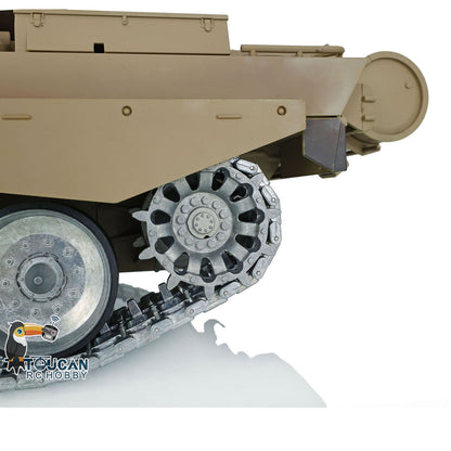 2.4G Henglong 1/16 7.0 Challenger II 3908 RTR RC Tank Military Vehicle BB IR Smoke Sound 360 Degree Turret Metal Tracks Drive Road Idler Wheels