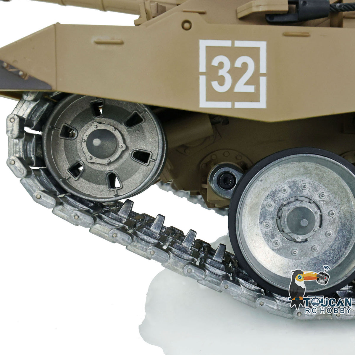 Henglong 1/16 TK7.0 Customize 3908 Challenger II RTR RC Tank with 360 Degrees Turret FPV Infrared Combat BB Unit