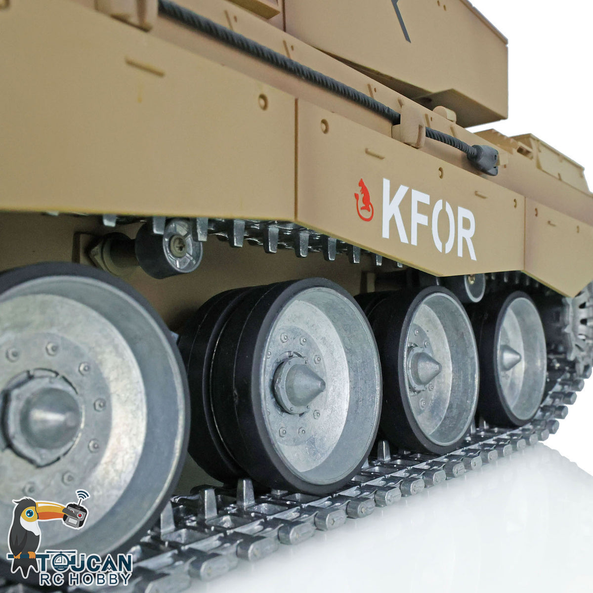Henglong 1/16 TK7.0 Customize 3908 Challenger II RTR RC Tank with Metal Tracks Road Drive Idler Wheels