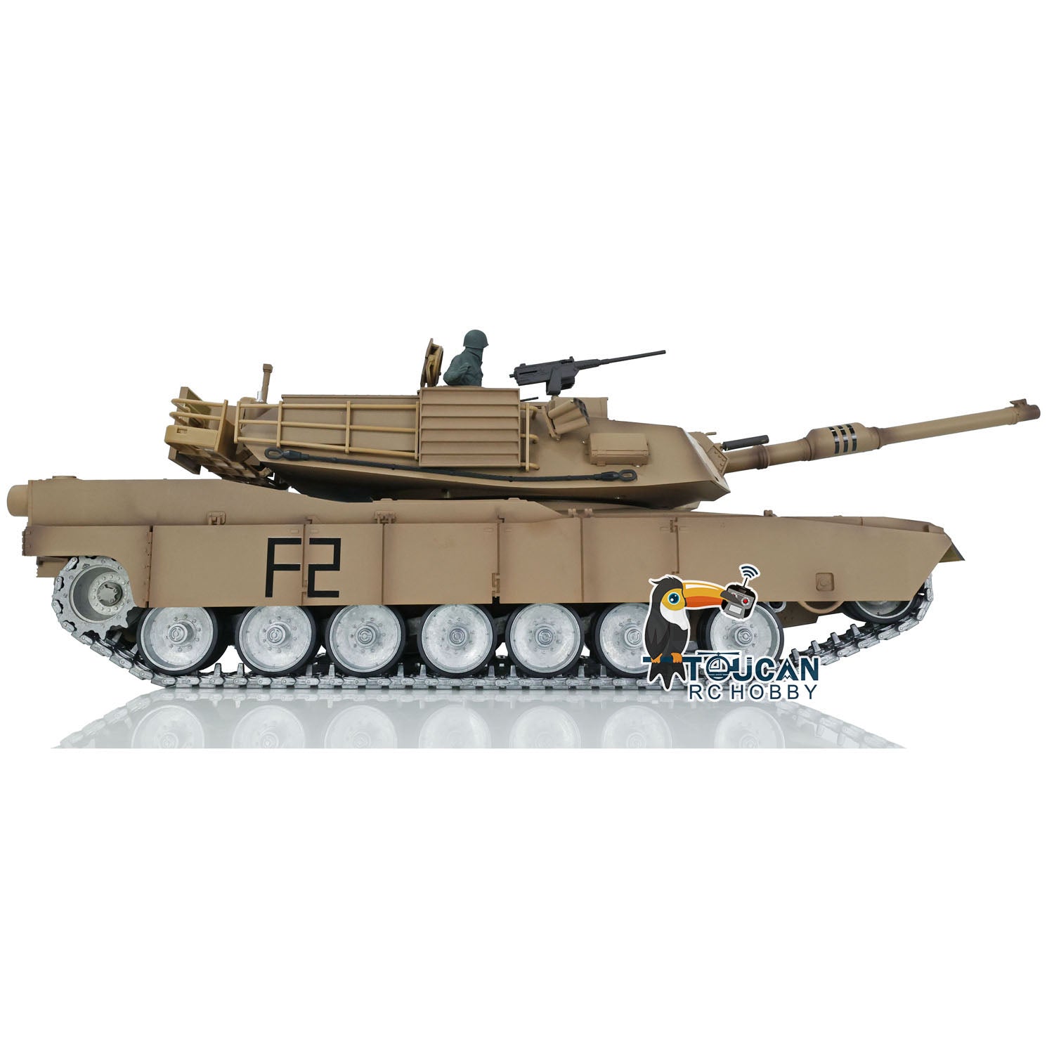 Henglong 1/16 TK7.1 Abrams M1A2 RTR RC Tank 3918 with Openable Hatch Rotatable Panoramic Sight Barrel Recoil 360 Degrees Turret BB IR Smoke Metal Wheels Tracks Gearbox