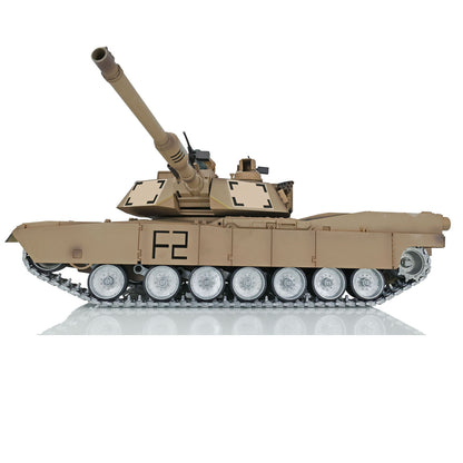 Henglong 1/16 7.0 3918 Abrams M1A2 RTR RC Tank Openable Hatch Rotatable Panoramic Sight BB IR Smoke Metal Wheels Tracks Gearbox
