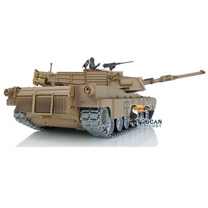Henglong 1/16 TK7.1 Abrams M1A2 RTR RC Tank 3918 with Openable Hatch Rotatable Panoramic Sight BB IR Smoke Metal Wheels Tracks Gearbox