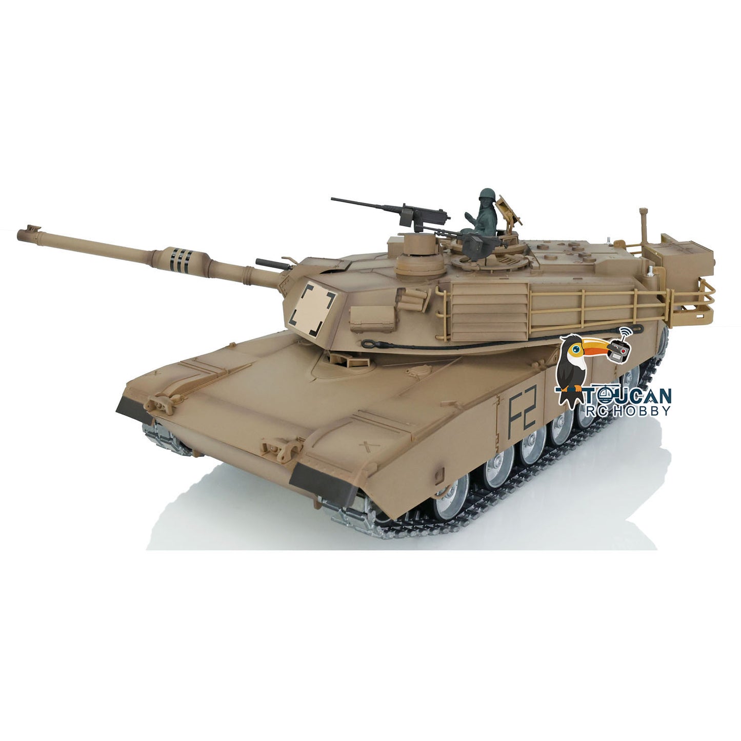 Henglong 1/16 TK7.1 Abrams M1A2 RTR RC Tank 3918 with Barrel Recoil 360 Degrees Turret BB IR Smoke