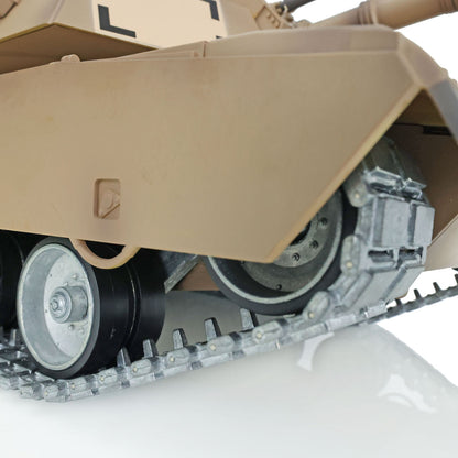 Henglong 1/16 7.0 3918 Abrams M1A2 RTR RC Tank Openable Hatch Rotatable Panoramic Sight BB IR Smoke Metal Wheels Tracks Gearbox