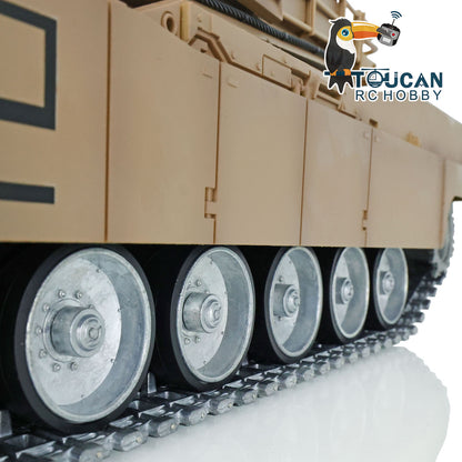 Henglong 1/16 TK7.1 Abrams M1A2 RTR RC Tank 3918 with Openable Hatch Rotatable Panoramic Sight BB IR Smoke Metal Wheels Tracks Gearbox