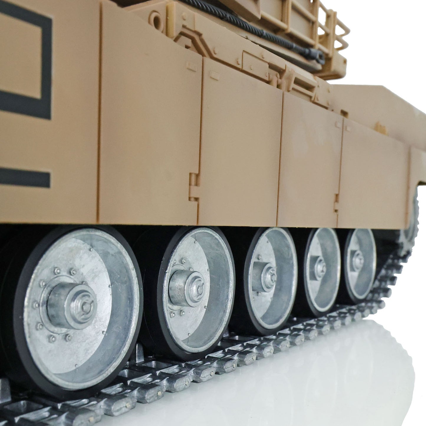 Henglong 1/16 7.0 3918 Abrams M1A2 RTR RC Tank Openable Hatch Rotatable Panoramic Sight BB IR Smoke Metal Wheels Tracks Gearbox