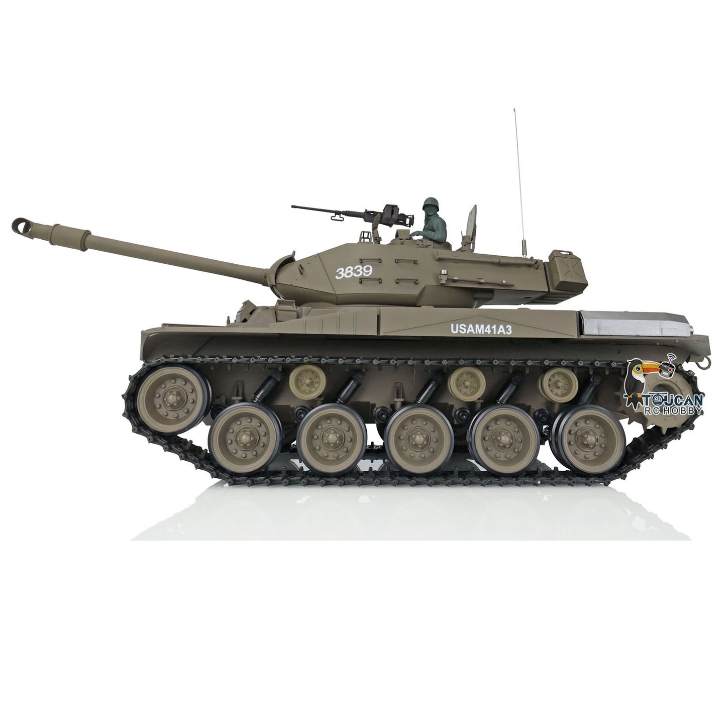 Henglong 1/16 7.0 FPV Walker Bulldog RC Tank 3839 Metal Steel Driving Gearbox 360 Degree Turret Rotation Infrared Combating System