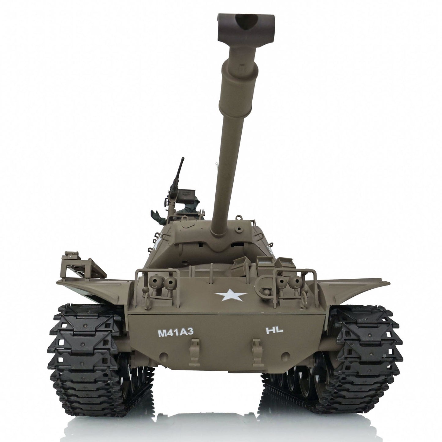 US Warehouse 2.4G 1/16 Henglong 7.0 Plastic Walker Bulldog RTR RC Tank 3839 Radio Controlled Model Driving Gearbox Barrel Road wheels