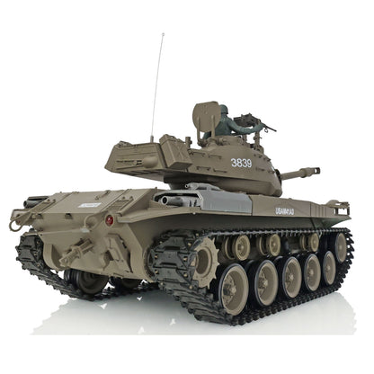 US Warehouse 2.4G 1/16 Henglong 7.0 Plastic Walker Bulldog RTR RC Tank 3839 Radio Controlled Model Driving Gearbox Barrel Road wheels