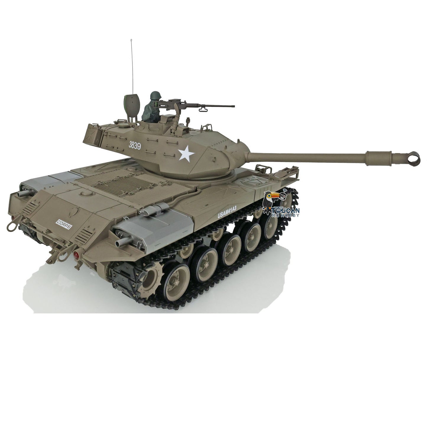 Henglong 1/16 7.0 FPV Walker Bulldog RC Tank 3839 Metal Steel Driving Gearbox 360 Degree Turret Rotation Infrared Combating System