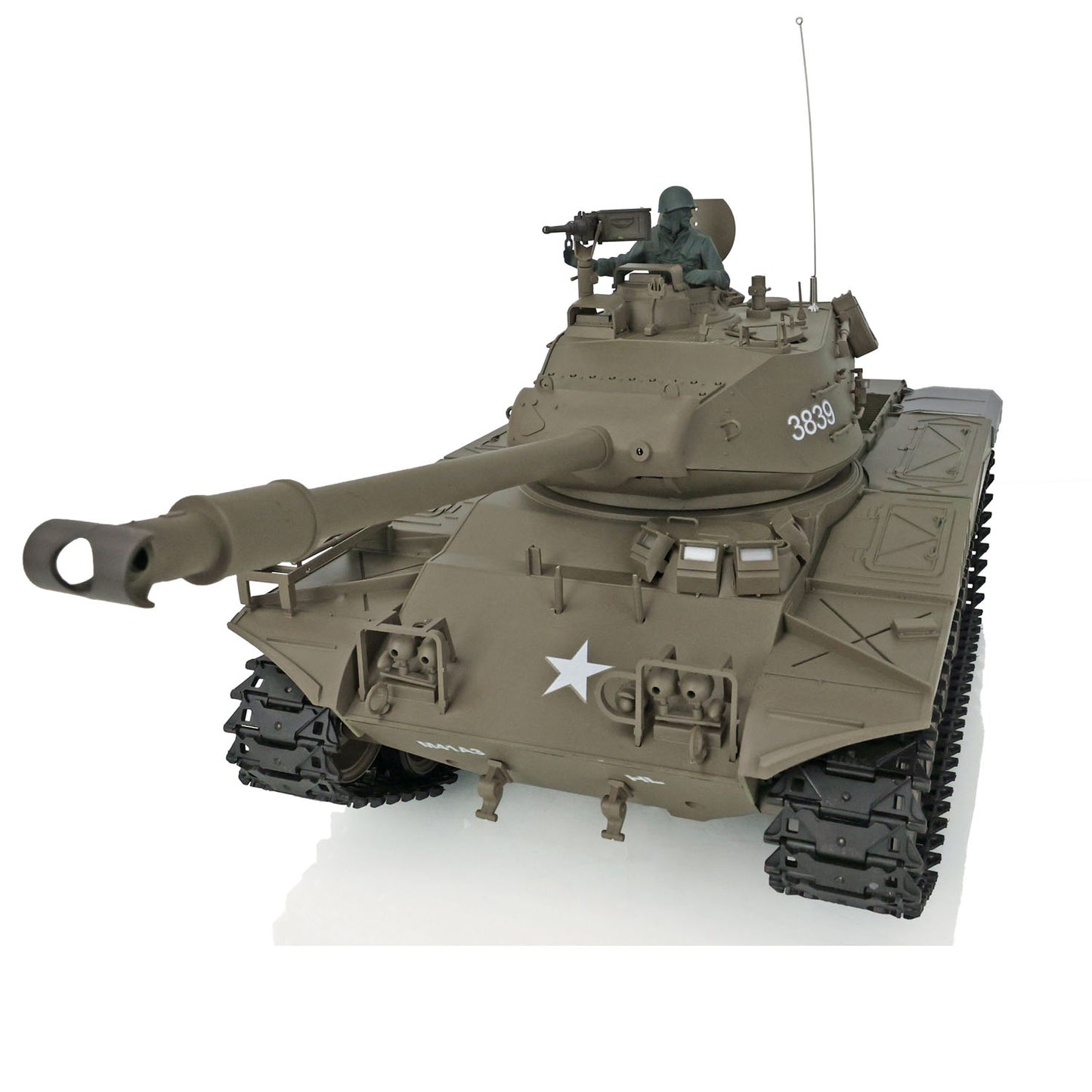 US Warehouse 2.4G 1/16 Henglong 7.0 Plastic Walker Bulldog RTR RC Tank 3839 Radio Controlled Model Driving Gearbox Barrel Road wheels