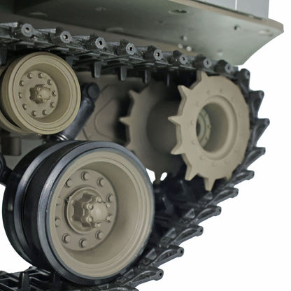 US Warehouse 2.4G 1/16 Henglong 7.0 Plastic Walker Bulldog RTR RC Tank 3839 Radio Controlled Model Driving Gearbox Barrel Road wheels