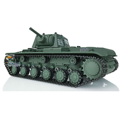 US Stock TK7.0 Henglong 2.4G 1/16 Plastic Soviet KV-1 RTR RC Tank 3878 BB Infrared Combat Smoke Metal Barrel