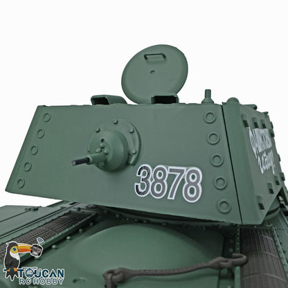 US Stock TK7.0 Henglong 2.4G 1/16 Plastic Soviet KV-1 RTR RC Tank 3878 BB Infrared Combat Smoke Metal Barrel