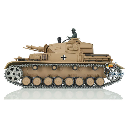 Henglong 1/16 Scale 7.0 Upgraded Panzer IV F RTR RC Tank 3858 360 Degree Turret Rotation Metal Sprocket Wheels Infrared Combating System