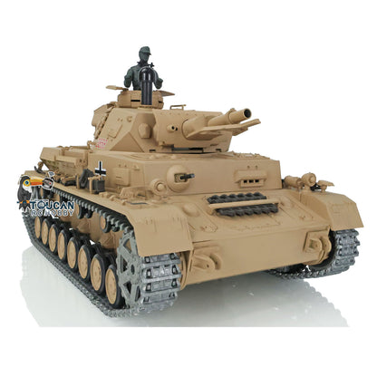 Henglong 1/16 Scale 7.0 Upgraded Panzer IV F RTR RC Tank 3858 360 Degree Turret Rotation Metal Sprocket Wheels Infrared Combating System