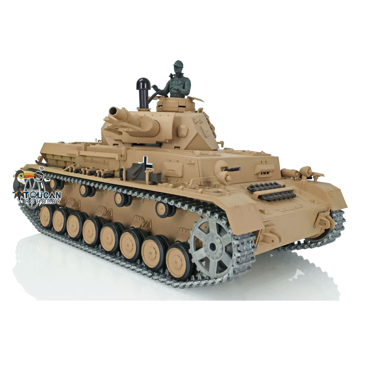 2.4G Henglong 1/16 Snow 7.0 Upgraded Panzer IV F RTR RC Tank 3858 Metal Tracks Sprocket Idler Wheels Infrared Combating System