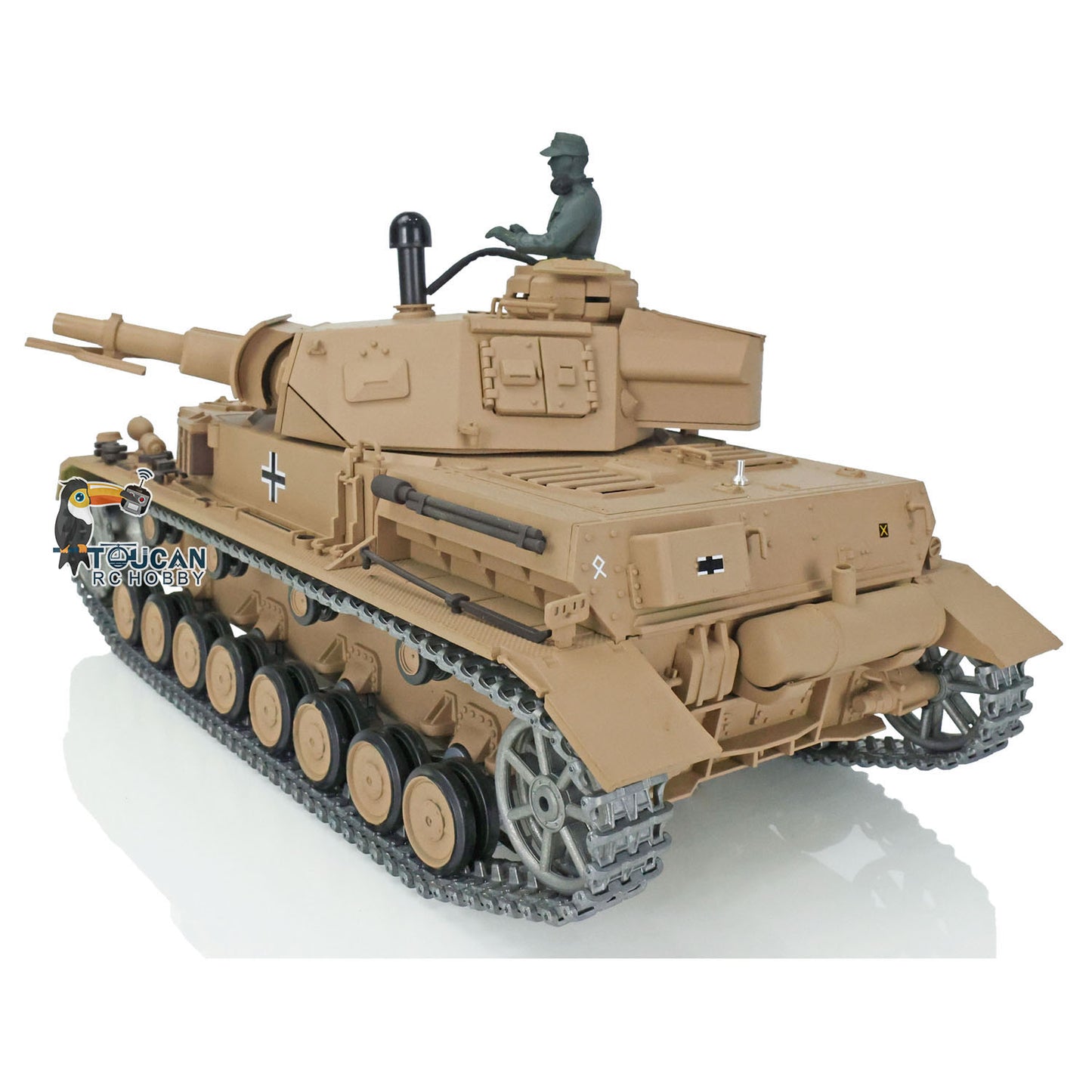 2.4G Henglong 1/16 Snow 7.0 Upgraded Panzer IV F RTR RC Tank 3858 Metal Tracks Sprocket Idler Wheels Infrared Combating System