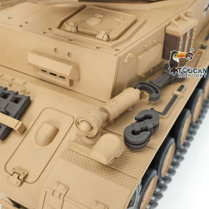 Henglong 1/16 Scale 7.0 Upgraded Panzer IV F RTR RC Tank 3858 360 Degree Turret Rotation Metal Sprocket Wheels Infrared Combating System