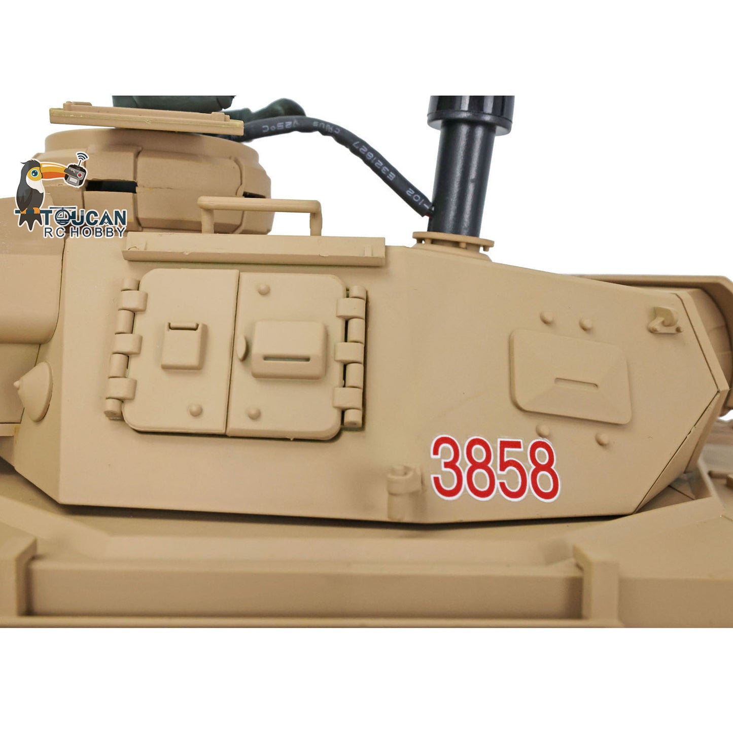 Henglong 1/16 Scale 7.0 Upgraded Panzer IV F RTR RC Tank 3858 360 Degree Turret Rotation Metal Sprocket Wheels Infrared Combating System
