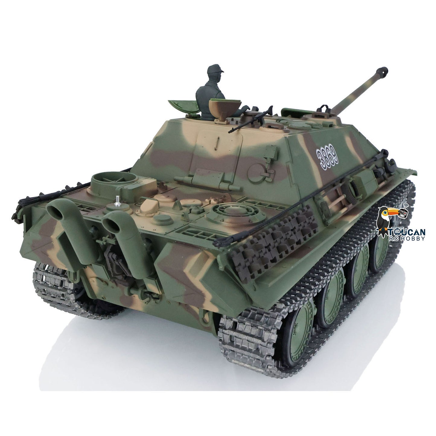 Henglong 1/16 7.0 Upgraded Jadpanther FPV RTR Remote Control RC Tank 3869 Metal Tracks Infrared Combating System BB Unit