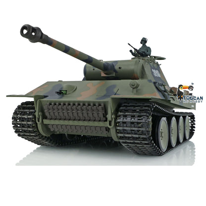 2.4Ghz Henglong 1/16 7.0 Plastic German Tiger I 3818/German Panther V 3819 RTR RC Tank 360 Degree Turret Rotation Infrared Combating System