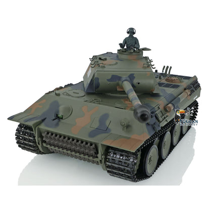 2.4Ghz Henglong 1/16 Snow 7.0 Plastic Ver German Panther V RTR RC Tank Remote Control Vehicle 3819 Infrared Combating System