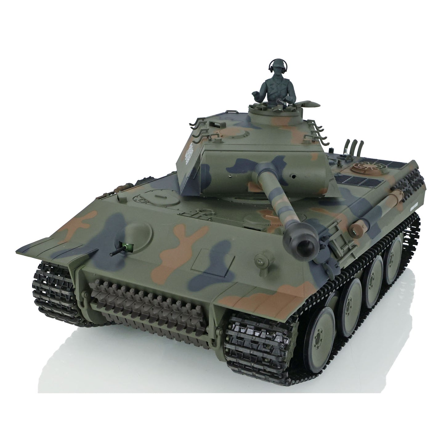 US Stock Henglong 1/16 2.4Ghz 7.0 Plastic Ver German Panther V 3819 RTR RC Tank Model Smoke BB Infrared Combat Smoke Sound Light