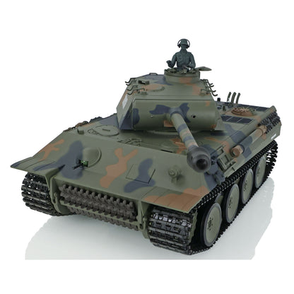 US Stock Henglong 1/16 2.4Ghz 7.0 Plastic Ver German Panther V 3819 RTR RC Tank Model Smoke BB Infrared Combat Smoke Sound Light