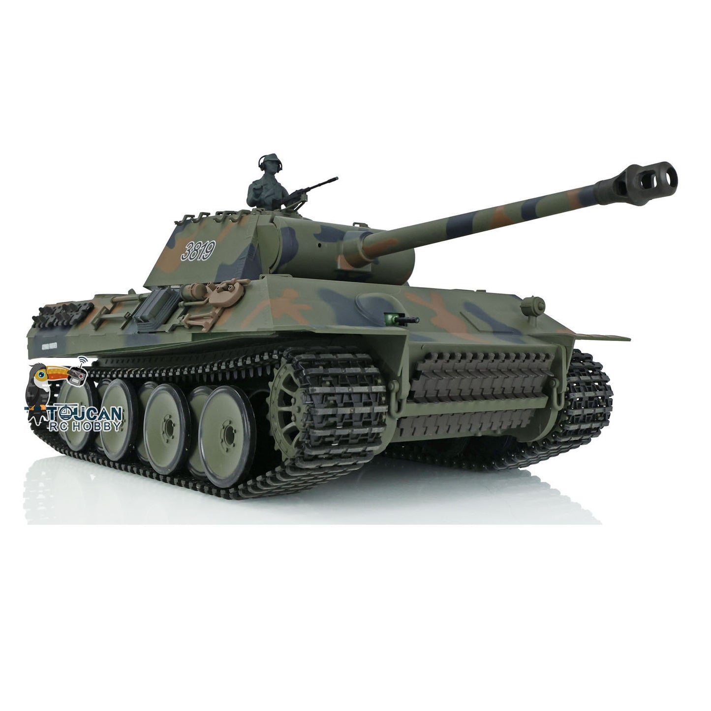 1/16 Henglong 7.0 FPV RC Tank Plastic Panther 3819 W/Russia T90 3938 360 Degree Turret Rotation Metal Steel Driving Gearbox