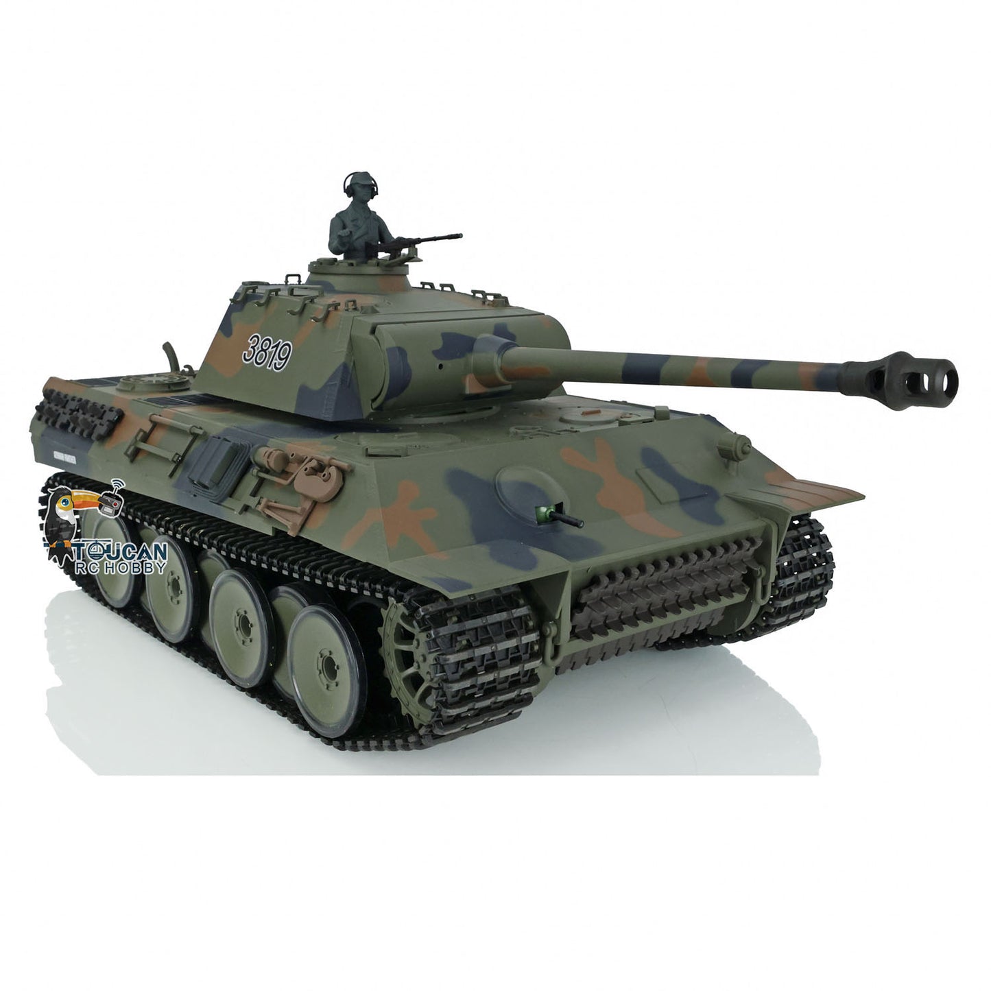 1/16 Henglong 7.0 FPV RC Tank Plastic Panther 3819 W/Russia T90 3938 360 Degree Turret Rotation Metal Steel Driving Gearbox