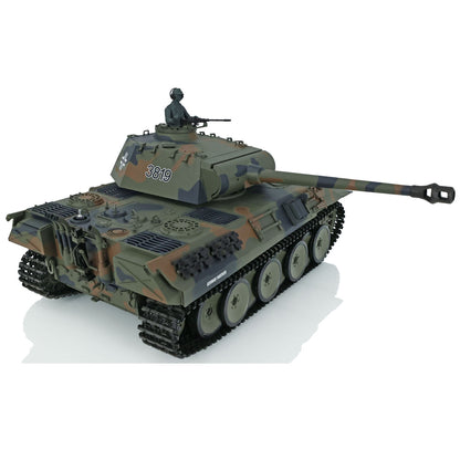 US Stock Henglong 1/16 2.4Ghz 7.0 Plastic Ver German Panther V 3819 RTR RC Tank Model Smoke BB Infrared Combat Smoke Sound Light
