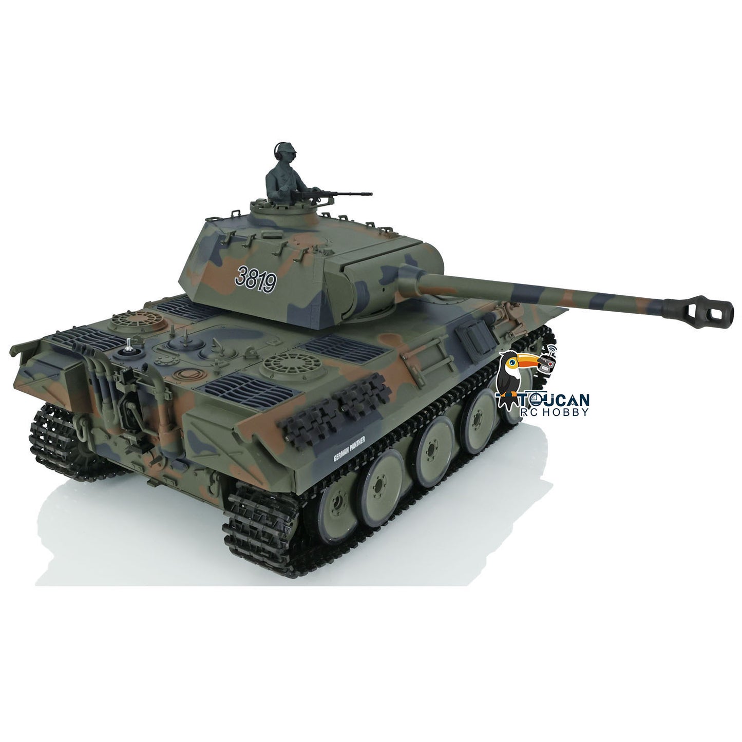 1/16 Henglong 7.0 FPV RC Tank Plastic Panther 3819 W/Russia T90 3938 360 Degree Turret Rotation Metal Steel Driving Gearbox