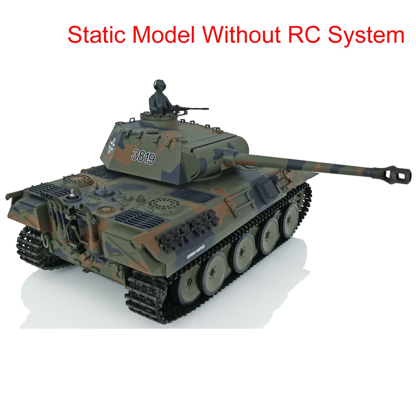 Henglong 1/16 Plastic 3818 3819 German Tiger I Panther Static Tank Ornament Collection Display Model Without Electronic System