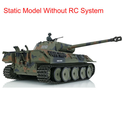 Henglong 1/16 Plastic 3818 3819 German Tiger I Panther Static Tank Ornament Collection Display Model Without Electronic System