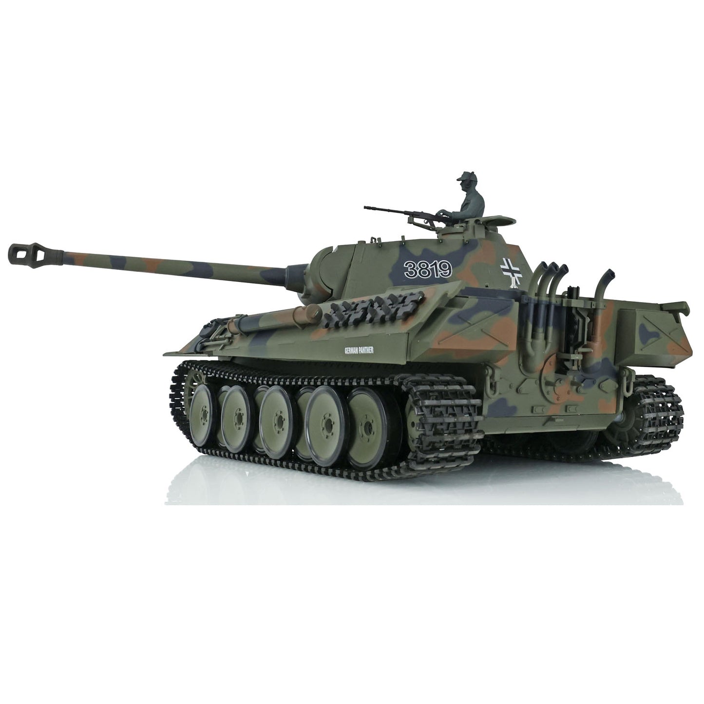 US Stock Henglong 1/16 2.4Ghz 7.0 Plastic Ver German Panther V 3819 RTR RC Tank Model Smoke BB Infrared Combat Smoke Sound Light