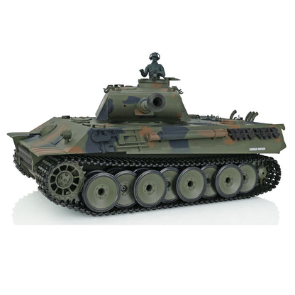 US Stock Henglong 1/16 2.4Ghz 7.0 Plastic Ver German Panther V 3819 RTR RC Tank Model Smoke BB Infrared Combat Smoke Sound Light