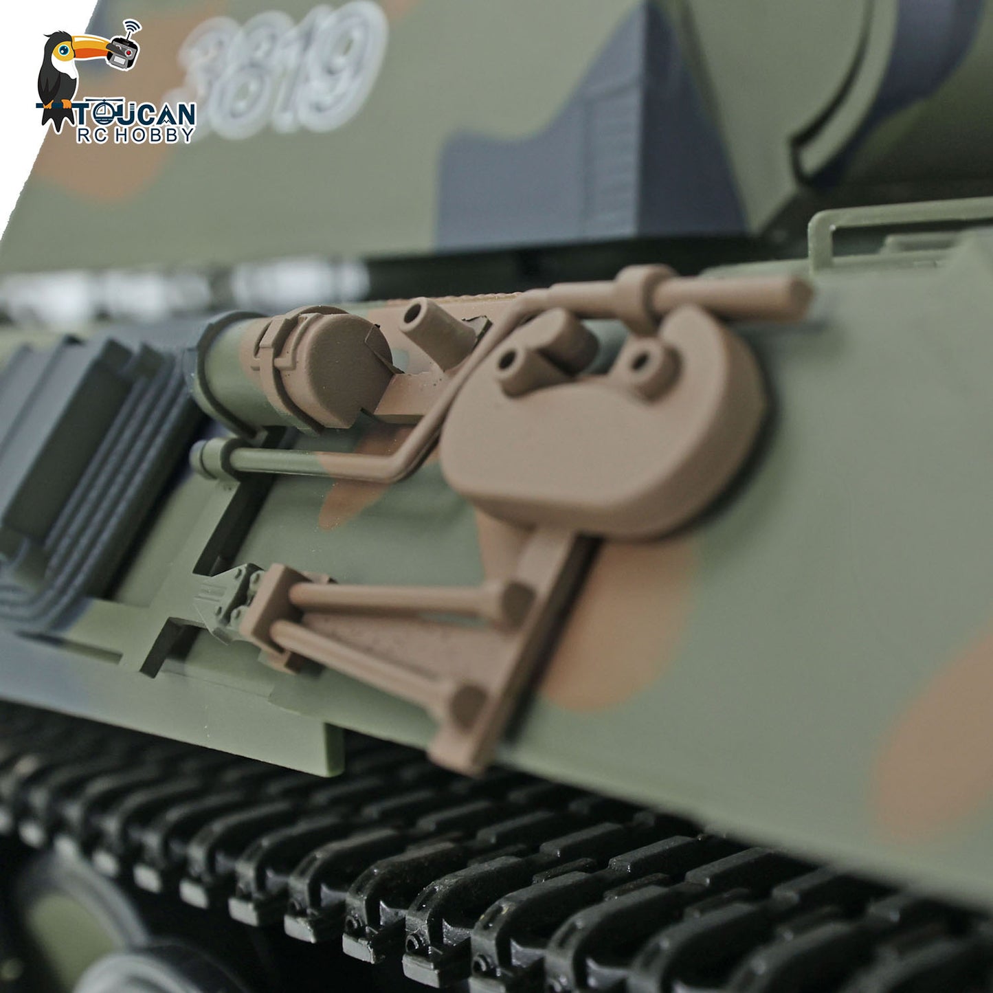 2.4Ghz Henglong 1/16 7.0 Plastic German Tiger I 3818/German Panther V 3819 RTR RC Tank 360 Degree Turret Rotation Infrared Combating System