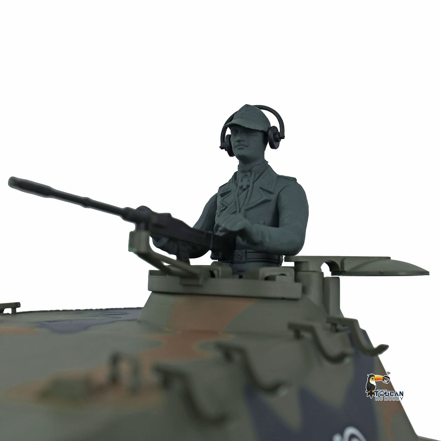 Henglong 1/16 Snow 7.0 Customized Panther RTR RC Tank 3819 Metal Tracks Wheels 360 Degree Turret Rotation Infrared Combating System