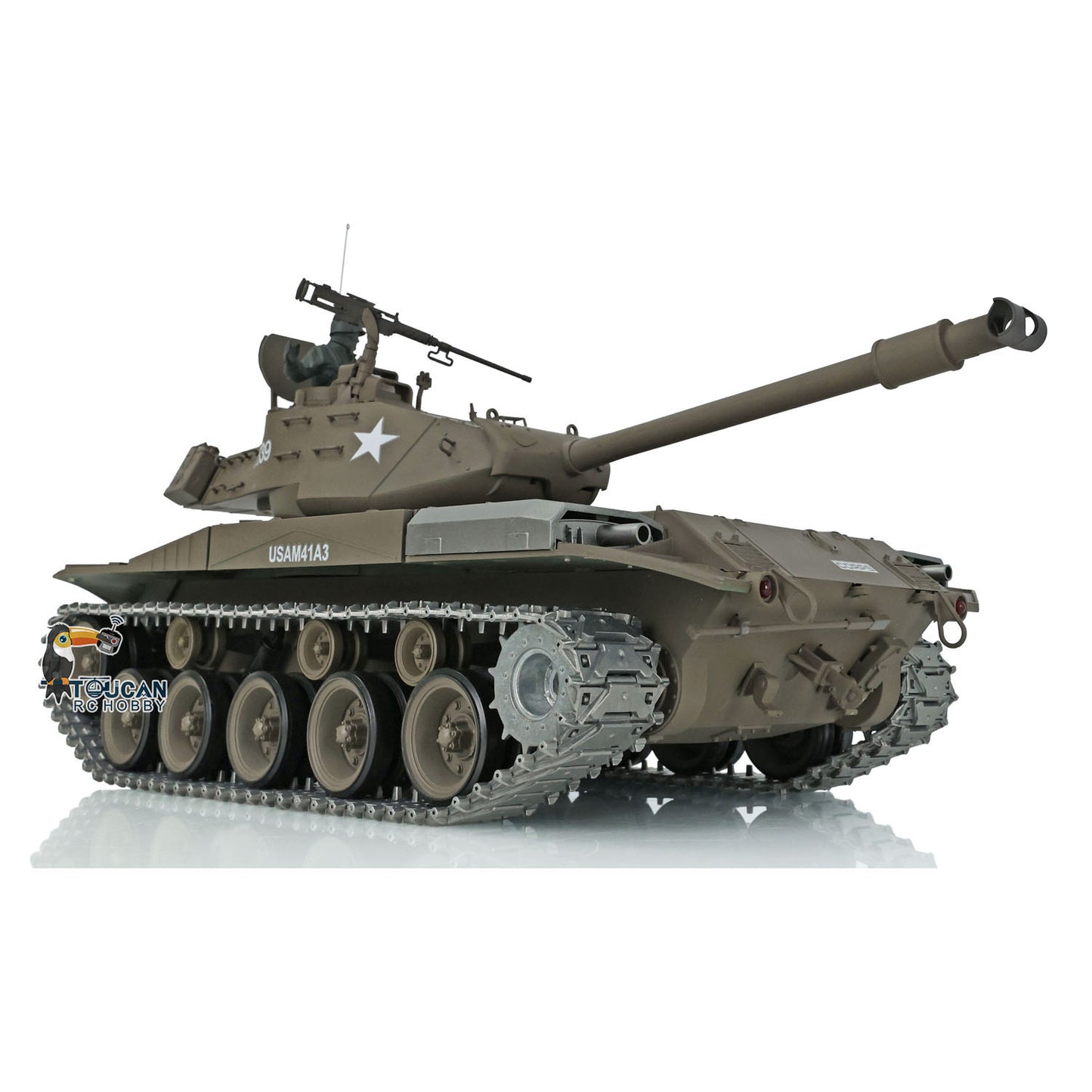 Henglong 1/16 Scale 7.0 Upgraded USA M26 Pershing 3838 /Walker Bulldog M41A3 3839 360 Degree Turret Rotation Infrared Combating System