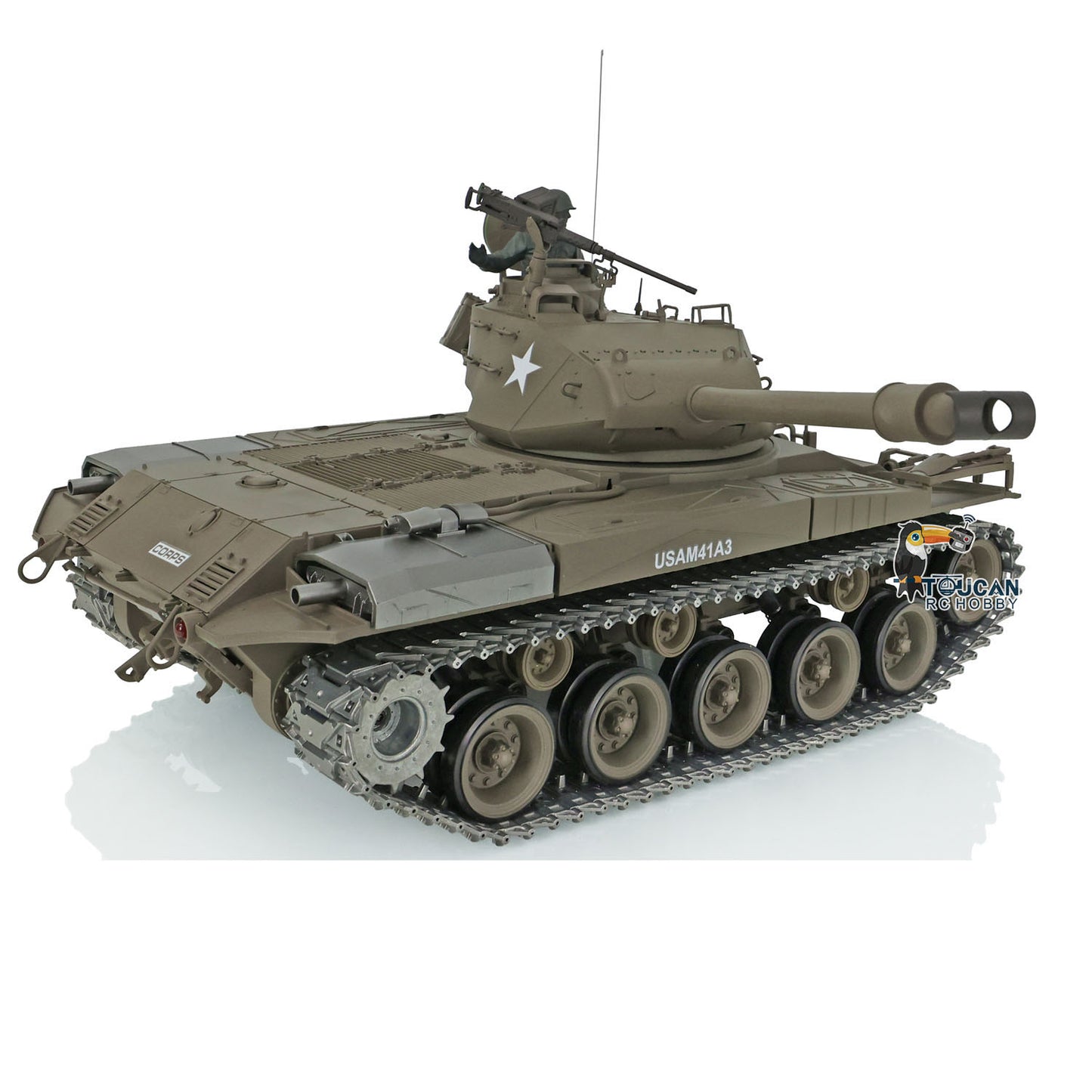 Henglong 1/16 7.0 Upgraded Walker Bulldog RC Tank 3839 FPV 360 Degree Turret Rotation Metal Tracks Sprocket Wheels Infrared Combating System