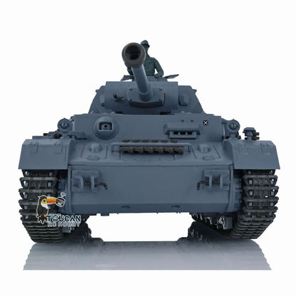 Henglong 1/16 7.0 Plastic FPV Panzer IV F2/Panzer IV F RC Tank 3859 Metal Steel Driving Gearbox 360 Degree Turret Rotation Infrared Combating System