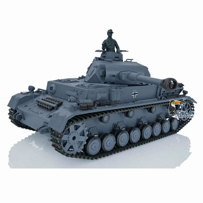 Henglong 1/16 7.0 Plastic FPV Panzer IV F2/Panzer IV F RC Tank 3859 Metal Steel Driving Gearbox 360 Degree Turret Rotation Infrared Combating System