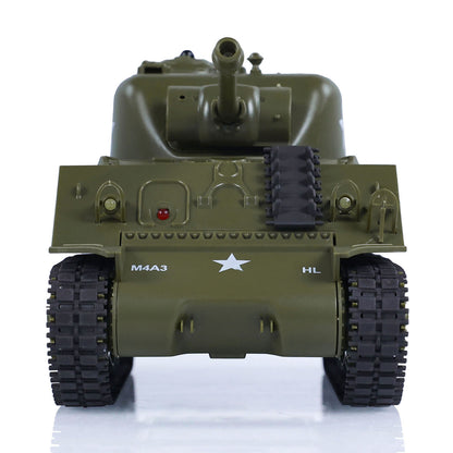 US Stock 1/30 Heng Long Sherman M4A3 3841-01 RC Battle Tank Infrared Combat 2.4G Remote Controlled&nbsp; Sound Light
